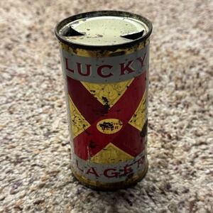 Vintage Lucky Lager Beer Can 11oz Flat Top Age-Dated San Francisco CA Steel X